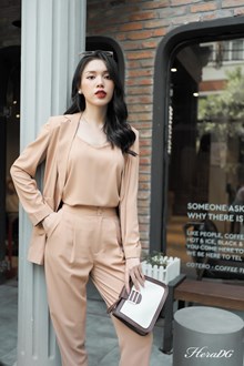 Áo blazer cổ 2 ve dài tay